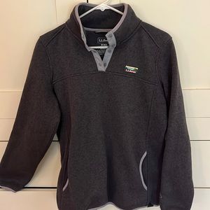 Cute, dark gray LL Bean pullover